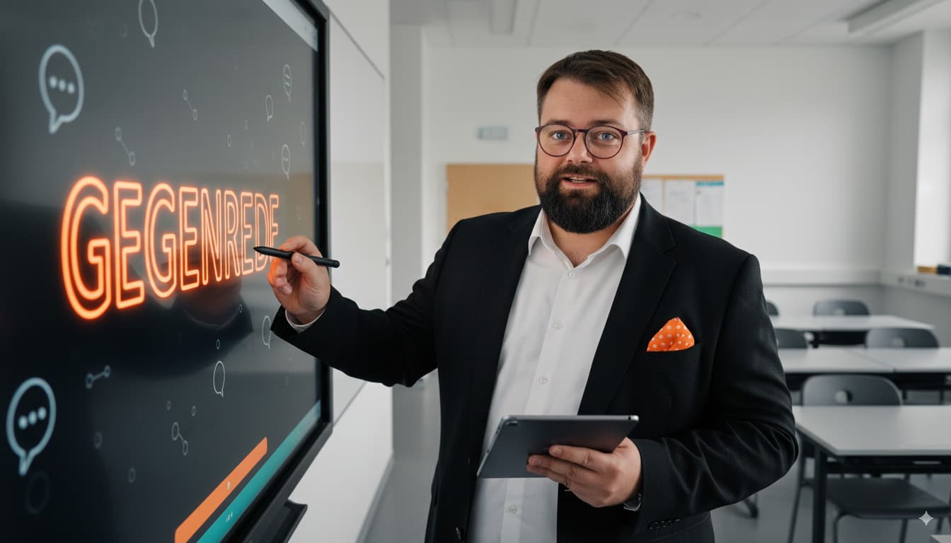 Workshop-Szene am Whiteboard