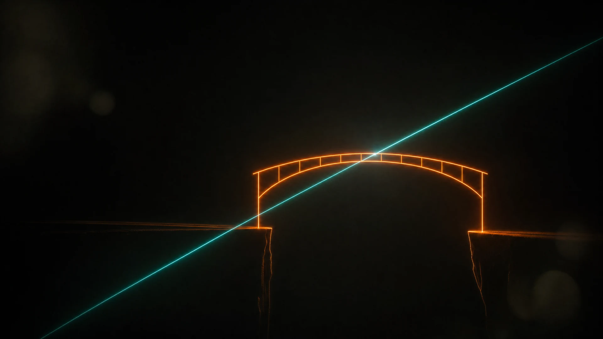 Zwei Hände halten eine zerbrechliche Brücke aus Licht — visuelle Metapher für empathische Counter-Speech: Verbindung statt Eskalation.